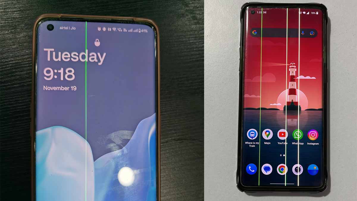 OnePlus green line issue