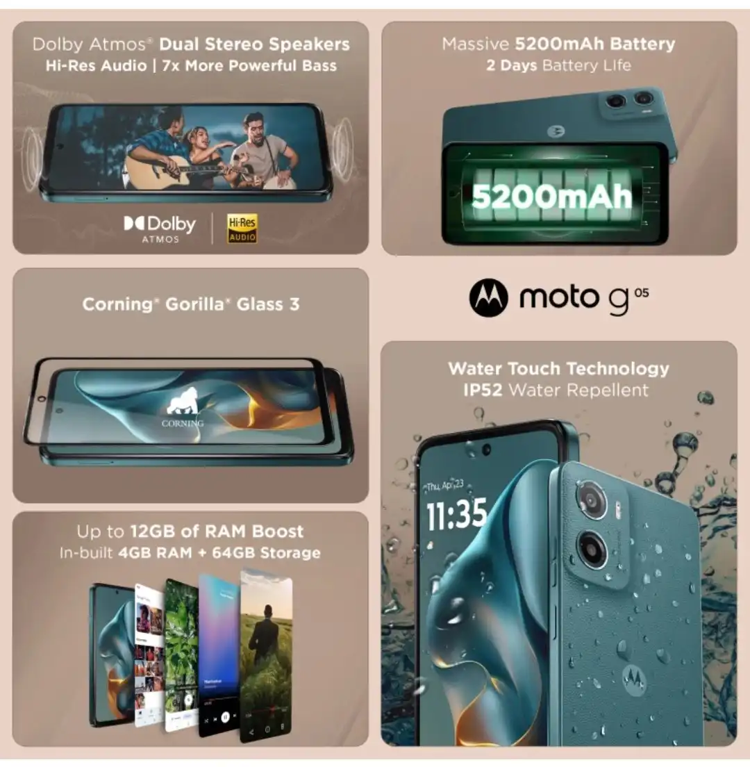 motorola G05 features