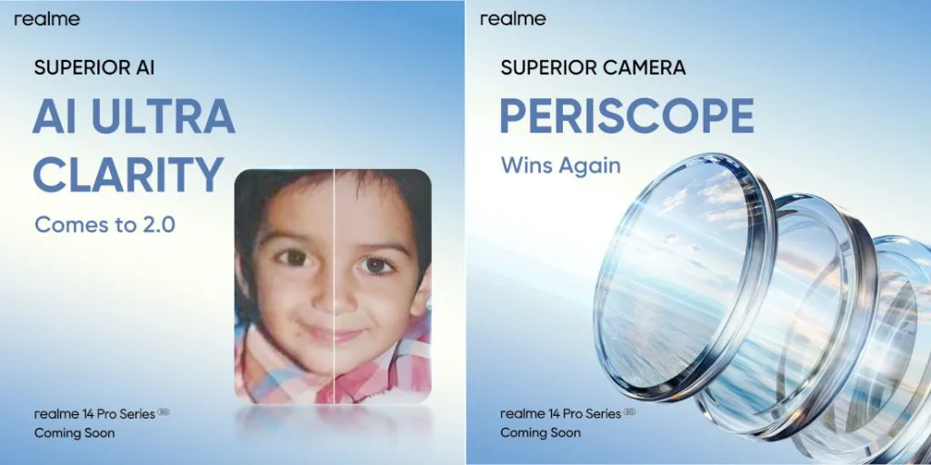 realme 14 Pro Series 5G camera teaser poster